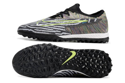 Men's Nike React Phantom GX Pro TF Artificial Turf Low-Tops Football Shoes - Black/Grey/Yellow