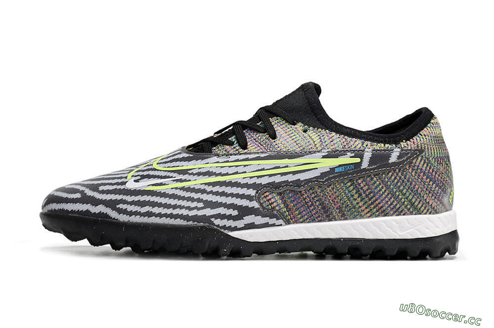 Men's Nike React Phantom GX Pro TF Artificial Turf Low-Tops Football Shoes - Black/Grey/Yellow 0