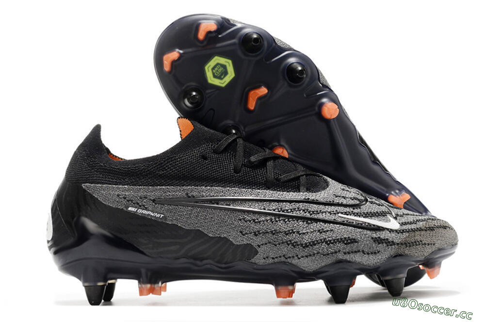 Men's Nike Phantom GX Elite SG Soft Ground Low-Tops Football Boots - Black/Grey/White 2