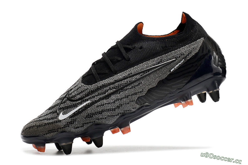 Men's Nike Phantom GX Elite SG Soft Ground Low-Tops Football Boots - Black/Grey/White 4