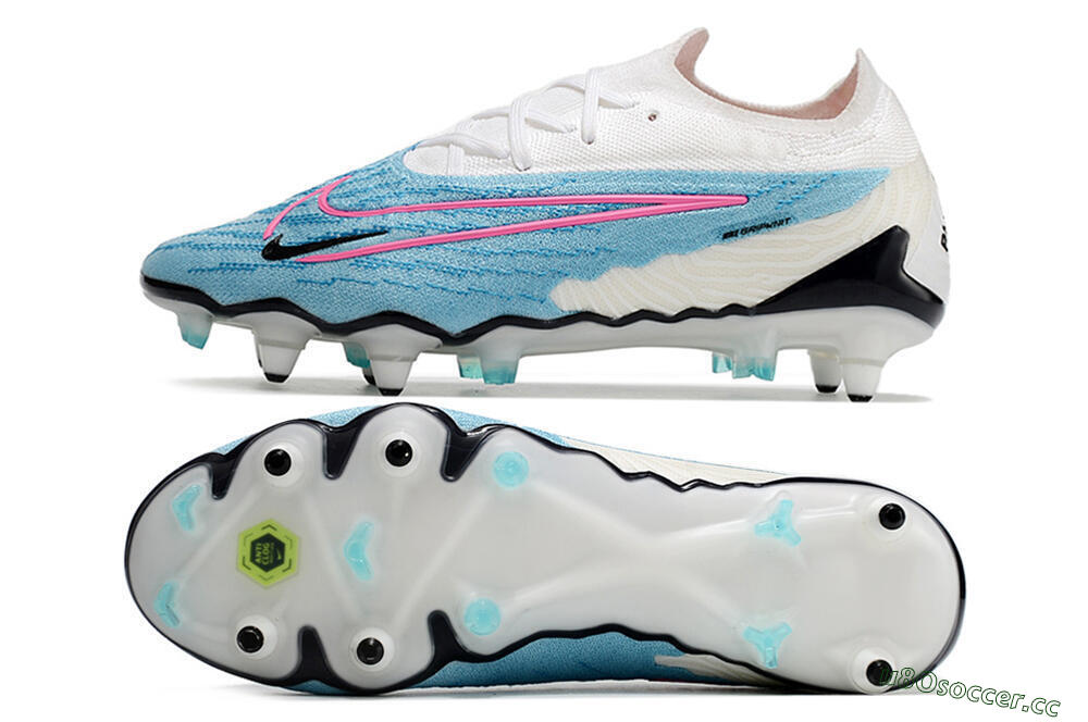 Men's Nike Phantom GX Elite SG Soft Ground Low-Tops Football Boots - Blue/White/Pink 1