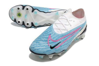 Men's Nike Phantom GX Elite SG Soft Ground Low-Tops Football Boots - Blue/White/Pink