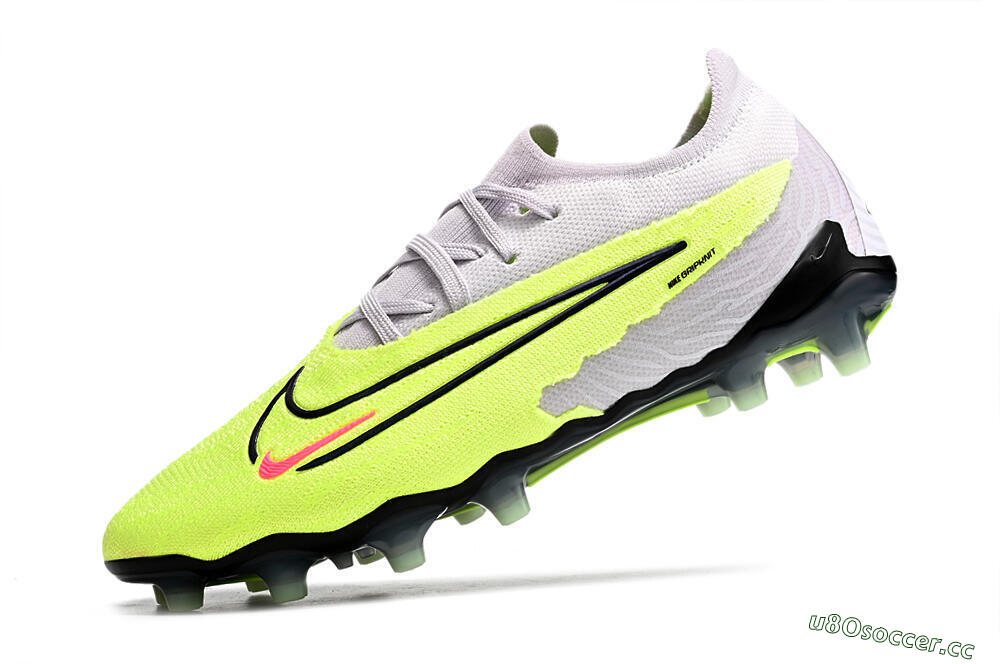 Men's Nike Phantom GX Elite AG Artificial Grass Low-Tops Football Boots - Grey/Yellow/Black 5