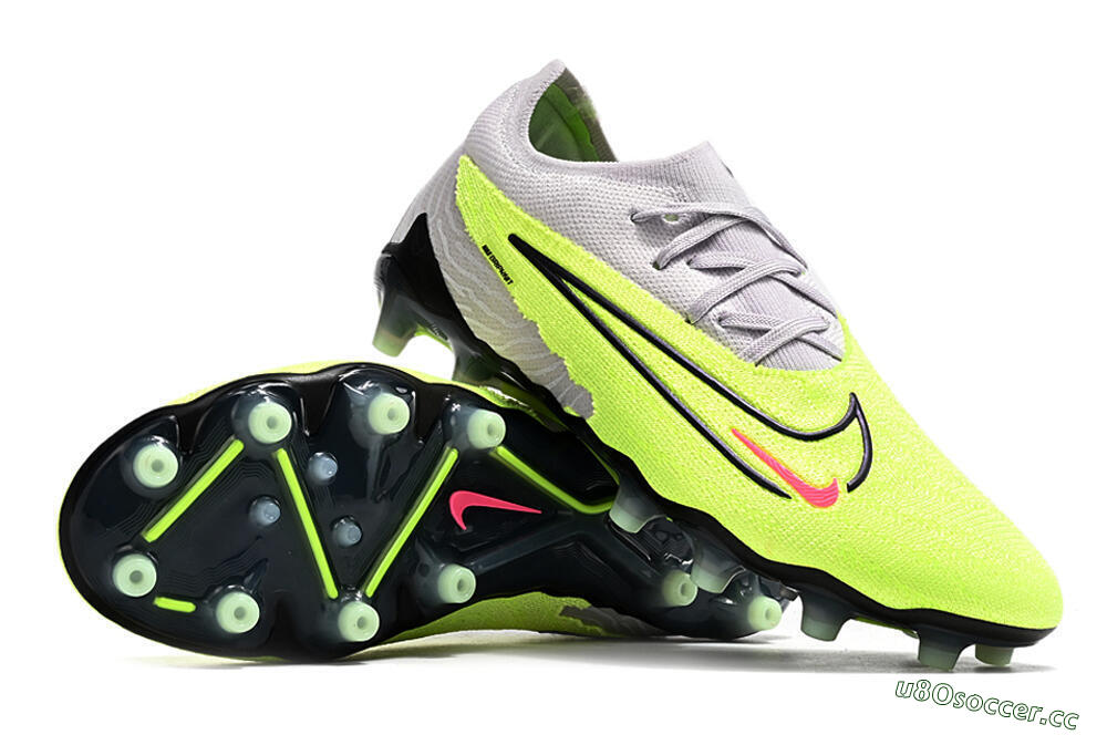 Men's Nike Phantom GX Elite AG Artificial Grass Low-Tops Football Boots - Grey/Yellow/Black 3