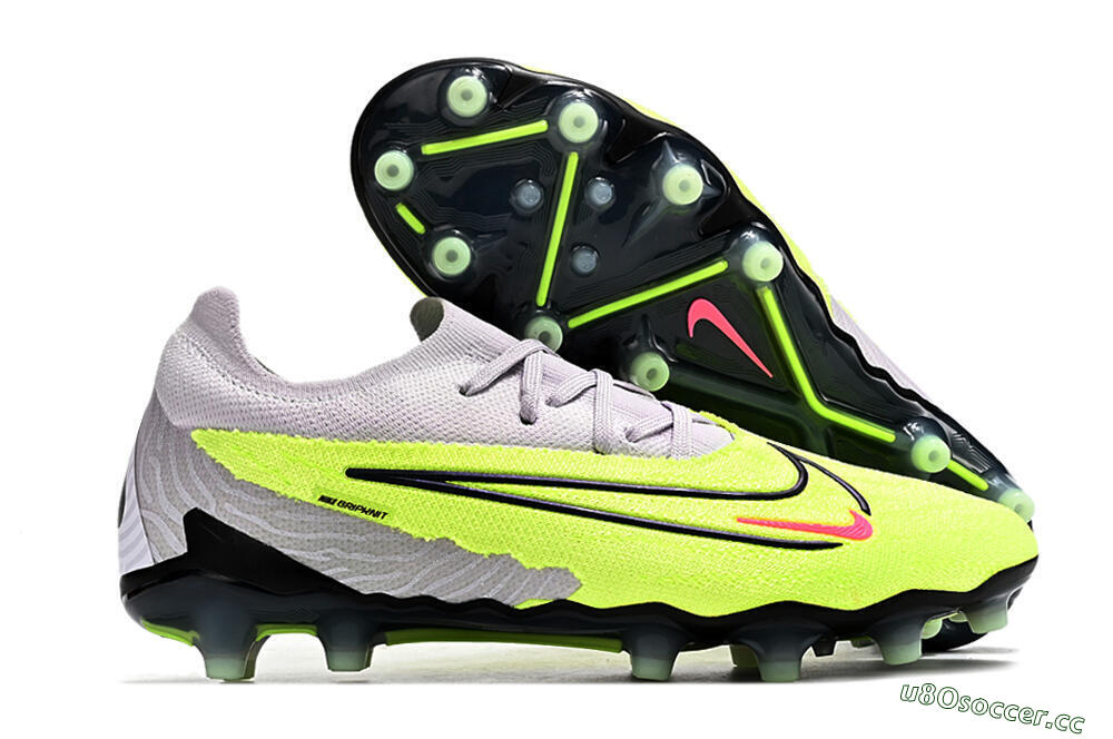 Men's Nike Phantom GX Elite AG Artificial Grass Low-Tops Football Boots - Grey/Yellow/Black 2