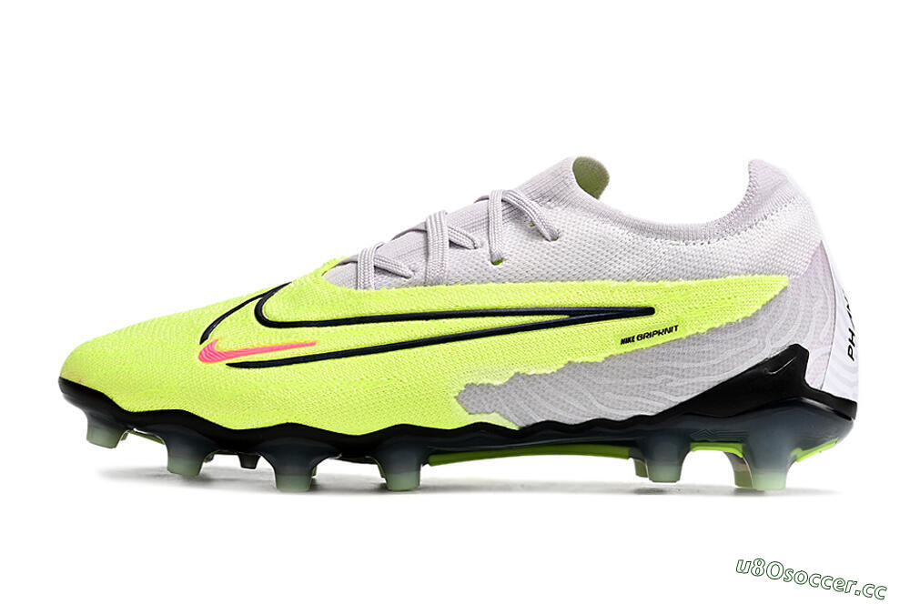 Men's Nike Phantom GX Elite AG Artificial Grass Low-Tops Football Boots - Grey/Yellow/Black 0