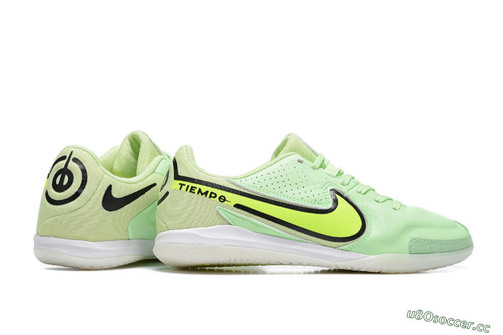Men's Nike Tiempo Legend 9 IC Indoor & Futsal Low-Tops Football Shoes - Green/Black 6