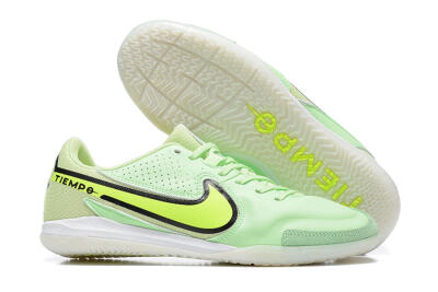 Men's Nike Tiempo Legend 9 IC Indoor & Futsal Low-Tops Football Shoes - Green/Black