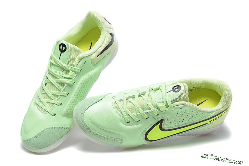 Men's Nike Tiempo Legend 9 IC Indoor & Futsal Low-Tops Football Shoes - Green/Black 3