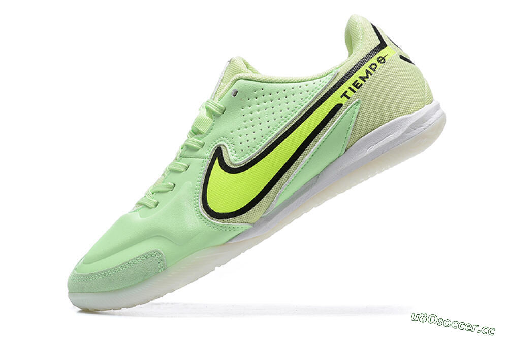 Men's Nike Tiempo Legend 9 IC Indoor & Futsal Low-Tops Football Shoes - Green/Black 5