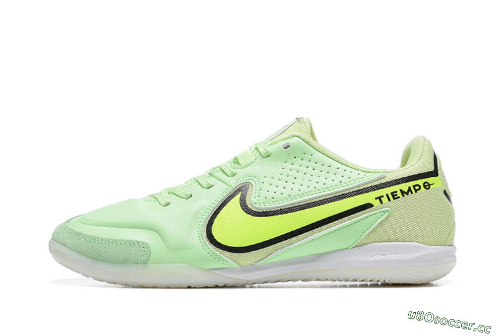 Men's Nike Tiempo Legend 9 IC Indoor & Futsal Low-Tops Football Shoes - Green/Black 0