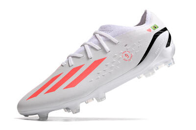 Men's Adidas X Speedportal.1 Brazil FG Firm Ground Low-Tops Football Boots - White/Orange/Black