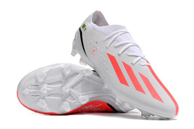 Men's Adidas X Speedportal.1 Brazil FG Firm Ground Low-Tops Football Boots - White/Orange/Black