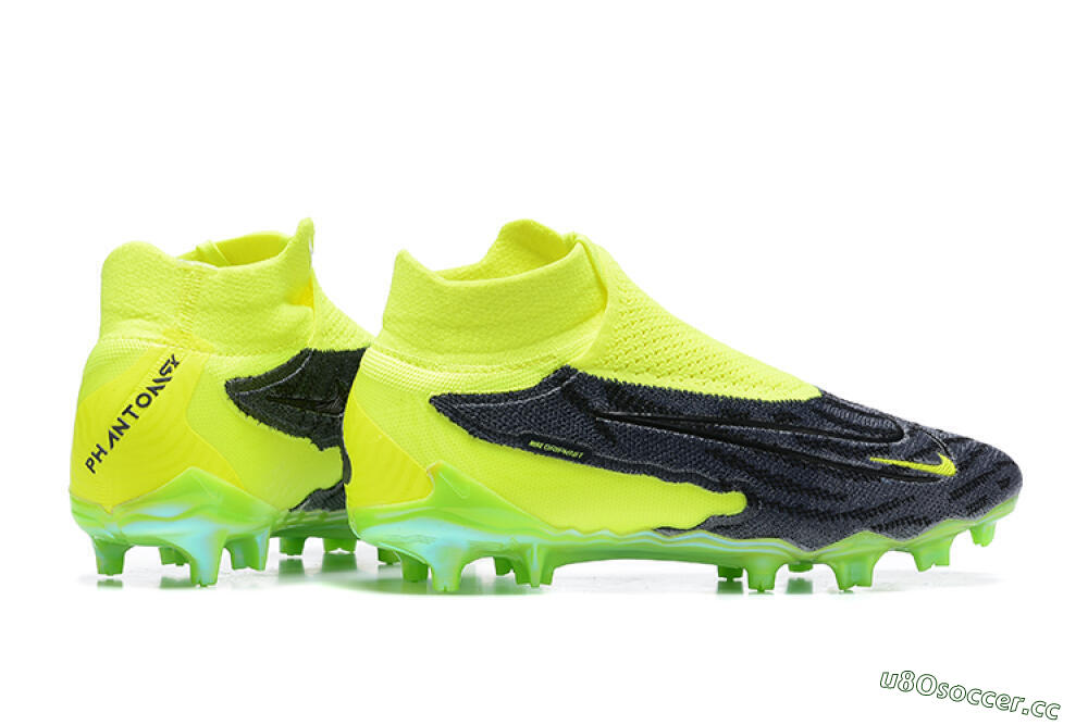 Men's Nike Phantom GX Elite DF FG Firm Ground High-Tops Football Boots - Yellow/Black 8