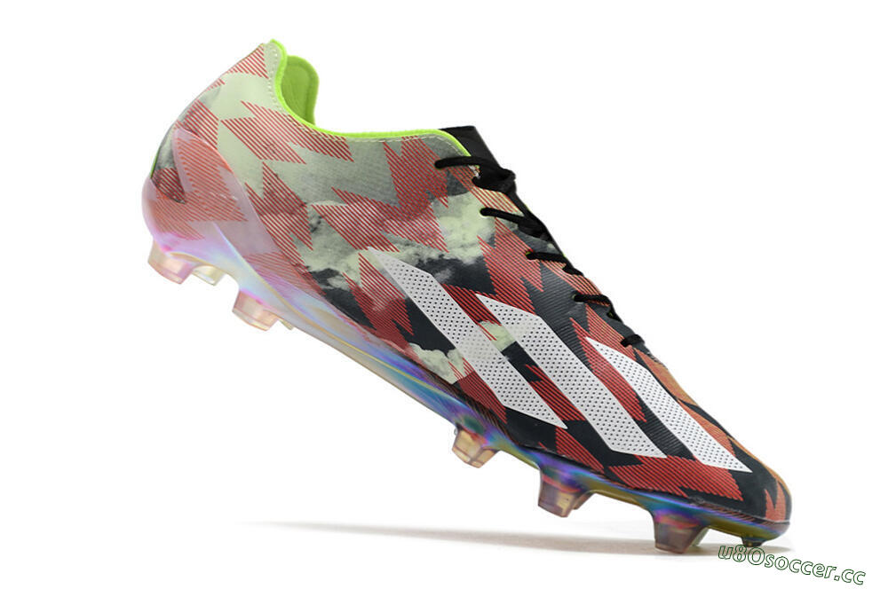Men's Adidas X Crazyfast Limited Edition FG Firm Ground Low-Tops Football Boots - White/Yellow/Orange/Black 4