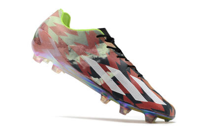 Men's Adidas X Crazyfast Limited Edition FG Firm Ground Low-Tops Football Boots - White/Yellow/Orange/Black
