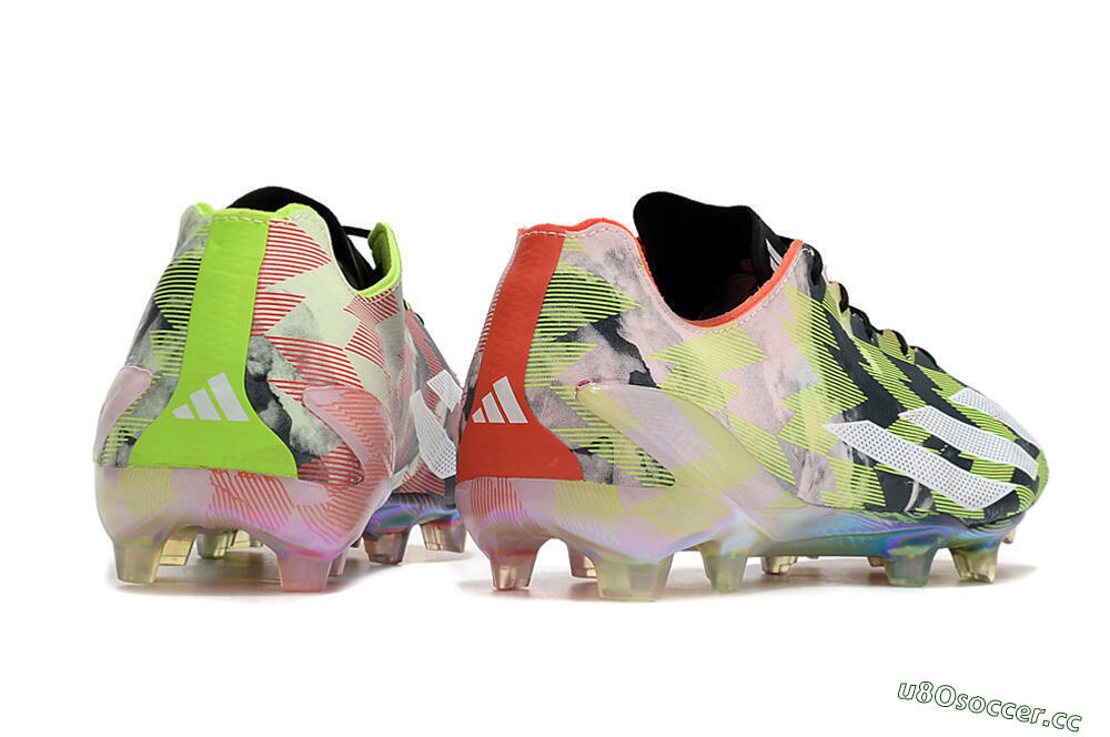 Men's Adidas X Crazyfast Limited Edition FG Firm Ground Low-Tops Football Boots - White/Yellow/Orange/Black 6