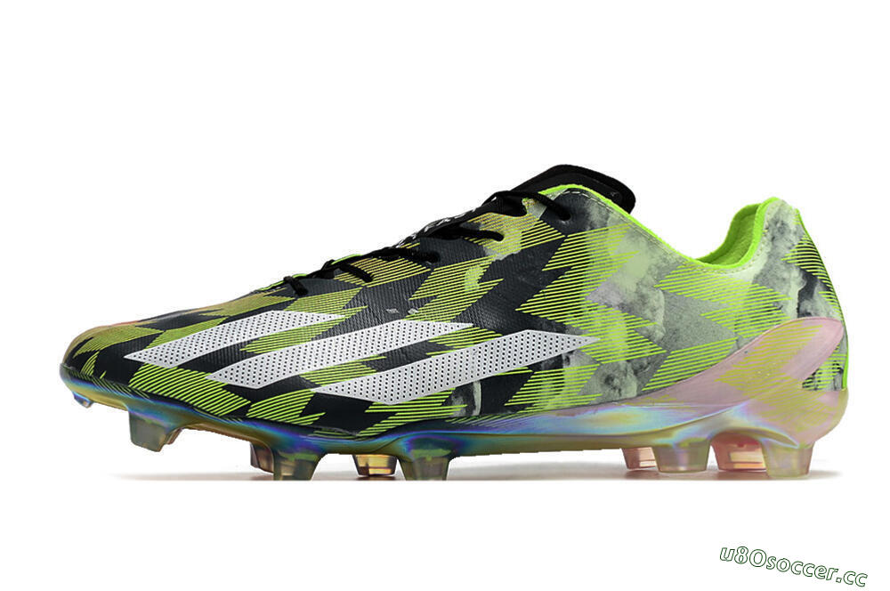 Men's Adidas X Crazyfast Limited Edition FG Firm Ground Low-Tops Football Boots - White/Yellow/Orange/Black 0