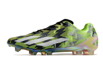 Men's Adidas X Crazyfast Limited Edition FG Firm Ground Low-Tops Football Boots - White/Yellow/Orange/Black