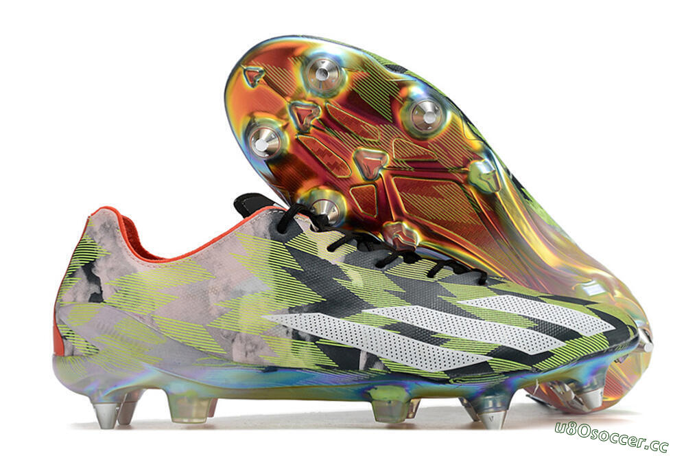Men's Adidas X Crazyfast Limited Edition SG Soft Ground Low-Tops Football Boots - White/Yellow/Orange/Black 2