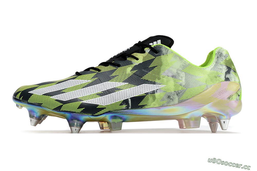 Men's Adidas X Crazyfast Limited Edition SG Soft Ground Low-Tops Football Boots - White/Yellow/Orange/Black 0