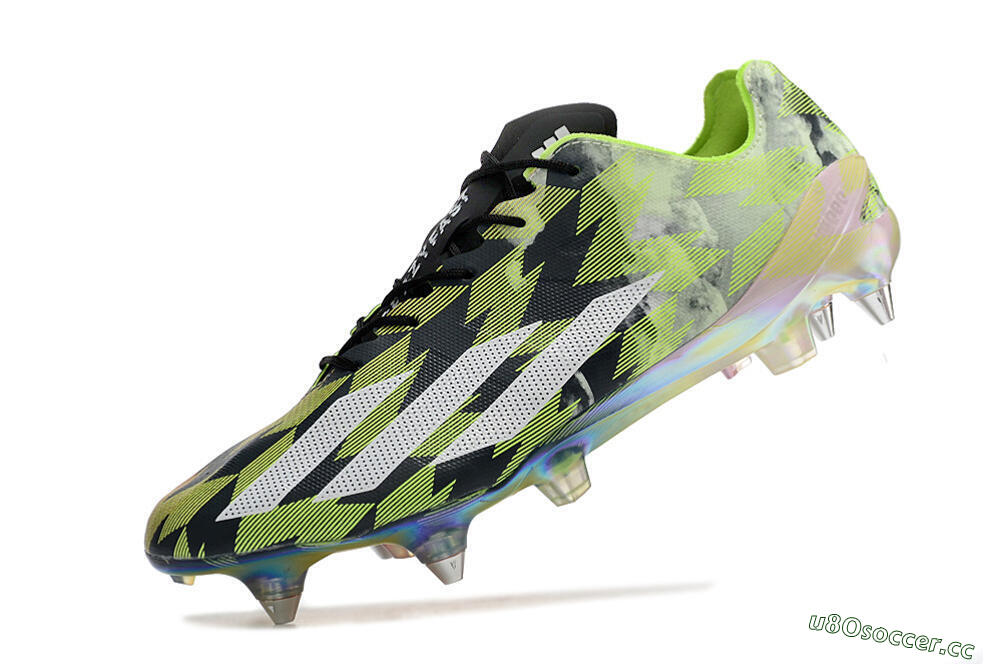 Men's Adidas X Crazyfast Limited Edition SG Soft Ground Low-Tops Football Boots - White/Yellow/Orange/Black 4