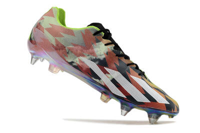 Men's Adidas X Crazyfast Limited Edition SG Soft Ground Low-Tops Football Boots - White/Yellow/Orange/Black
