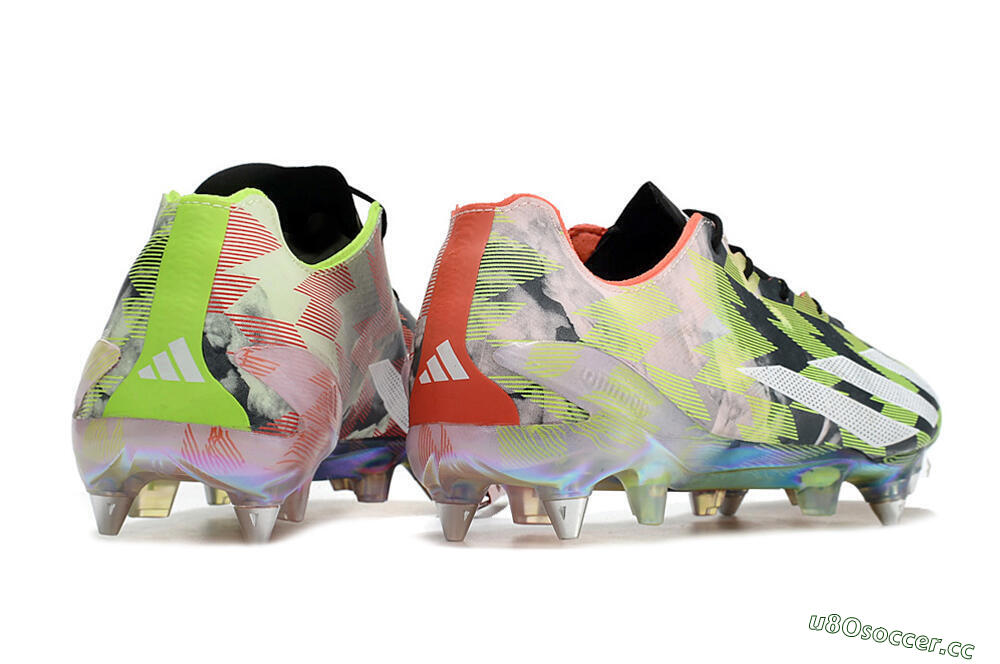 Men's Adidas X Crazyfast Limited Edition SG Soft Ground Low-Tops Football Boots - White/Yellow/Orange/Black 6