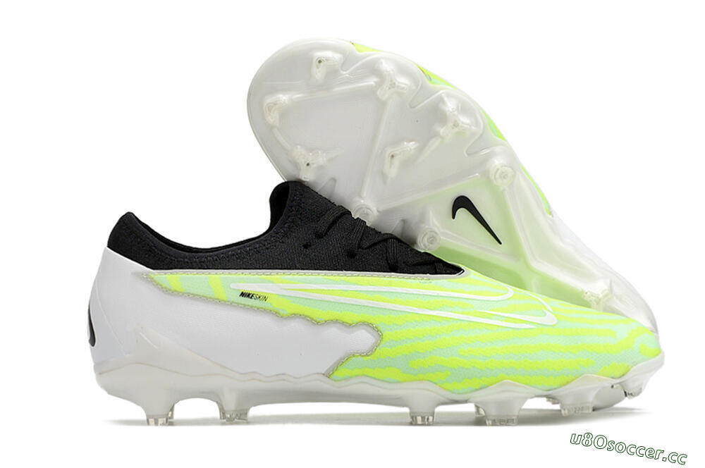 Men's Nike React Phantom GX Academy FG Firm Ground Low-Tops Football Boots - Yellow/Black/White 2