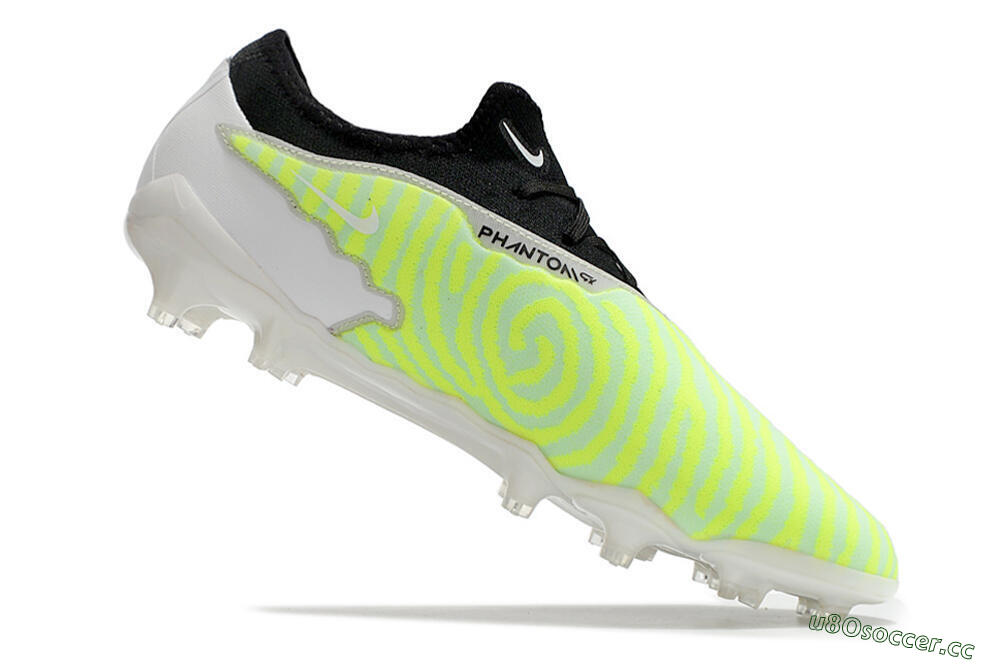 Men's Nike React Phantom GX Academy FG Firm Ground Low-Tops Football Boots - Yellow/Black/White 4