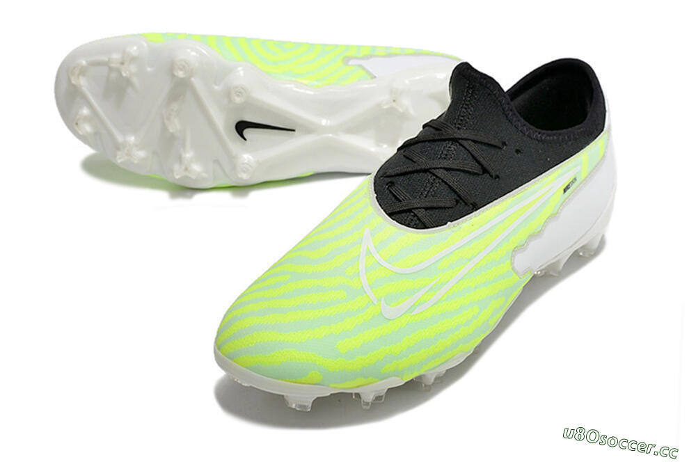 Men's Nike React Phantom GX Academy FG Firm Ground Low-Tops Football Boots - Yellow/Black/White 3