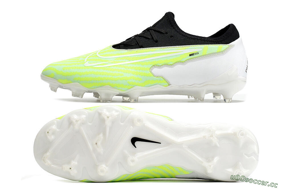 Men's Nike React Phantom GX Academy FG Firm Ground Low-Tops Football Boots - Yellow/Black/White 1