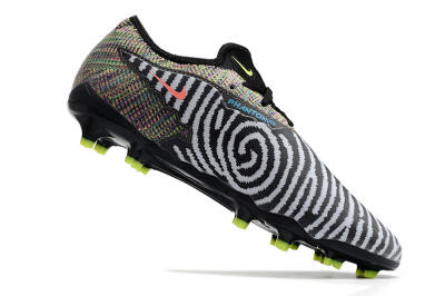 Men's Nike React Phantom GX Academy FG Firm Ground Low-Tops Football Boots - Grey/Black/Yellow