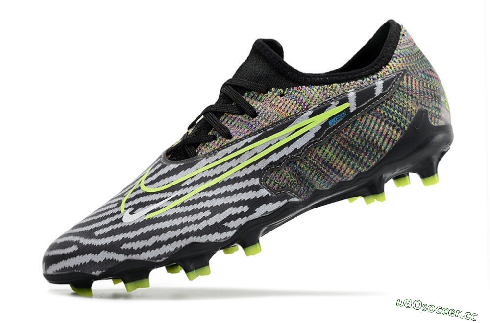 Men's Nike React Phantom GX Academy FG Firm Ground Low-Tops Football Boots - Grey/Black/Yellow 5