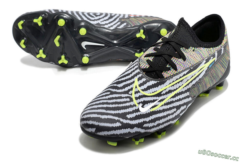 Men's Nike React Phantom GX Academy FG Firm Ground Low-Tops Football Boots - Grey/Black/Yellow 3