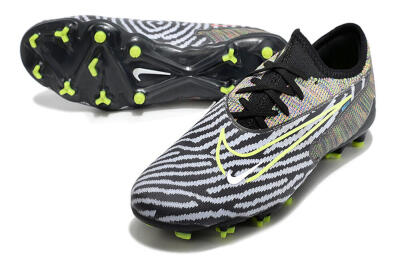 Men's Nike React Phantom GX Academy FG Firm Ground Low-Tops Football Boots - Grey/Black/Yellow