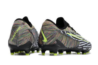 Men's Nike React Phantom GX Academy FG Firm Ground Low-Tops Football Boots - Grey/Black/Yellow