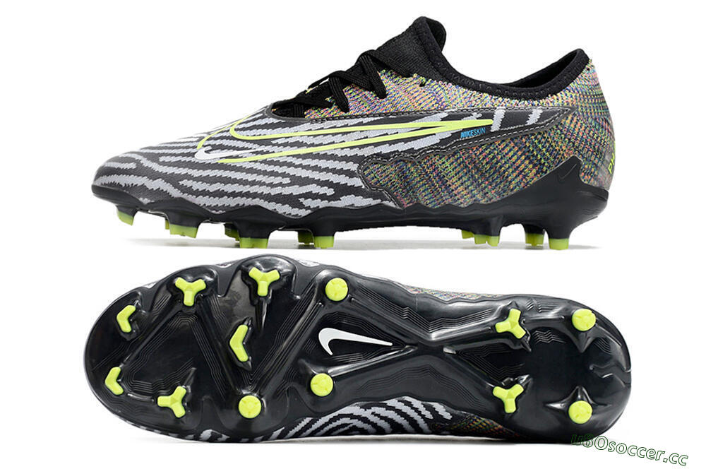 Men's Nike React Phantom GX Academy FG Firm Ground Low-Tops Football Boots - Grey/Black/Yellow 1