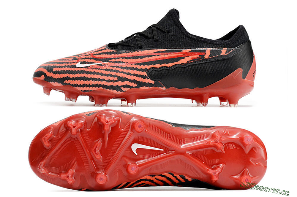 Men's Nike React Phantom GX Academy FG Firm Ground Low-Tops Football Boots - Red/Black/White 1