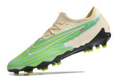 Men's Nike React Phantom GX Academy FG Firm Ground Low-Tops Football Boots - Green/Beige/Black