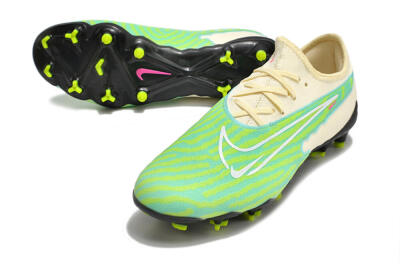 Men's Nike React Phantom GX Academy FG Firm Ground Low-Tops Football Boots - Green/Beige/Black