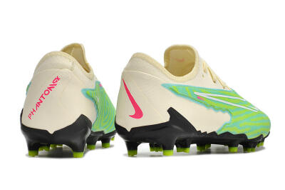 Men's Nike React Phantom GX Academy FG Firm Ground Low-Tops Football Boots - Green/Beige/Black