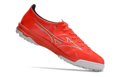 Men's Mizuno Alpha Made in Japan TF Artificial Turf Low-Tops Football Shoes - Red/Yellow/White