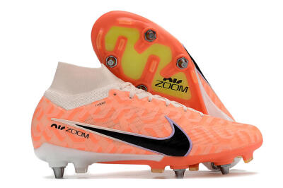 Men's Nike Air Zoom Mercurial Superfly 9 Elite SG Soft Ground High-Tops Football Boots - Orange/Black/Purple/Yellow