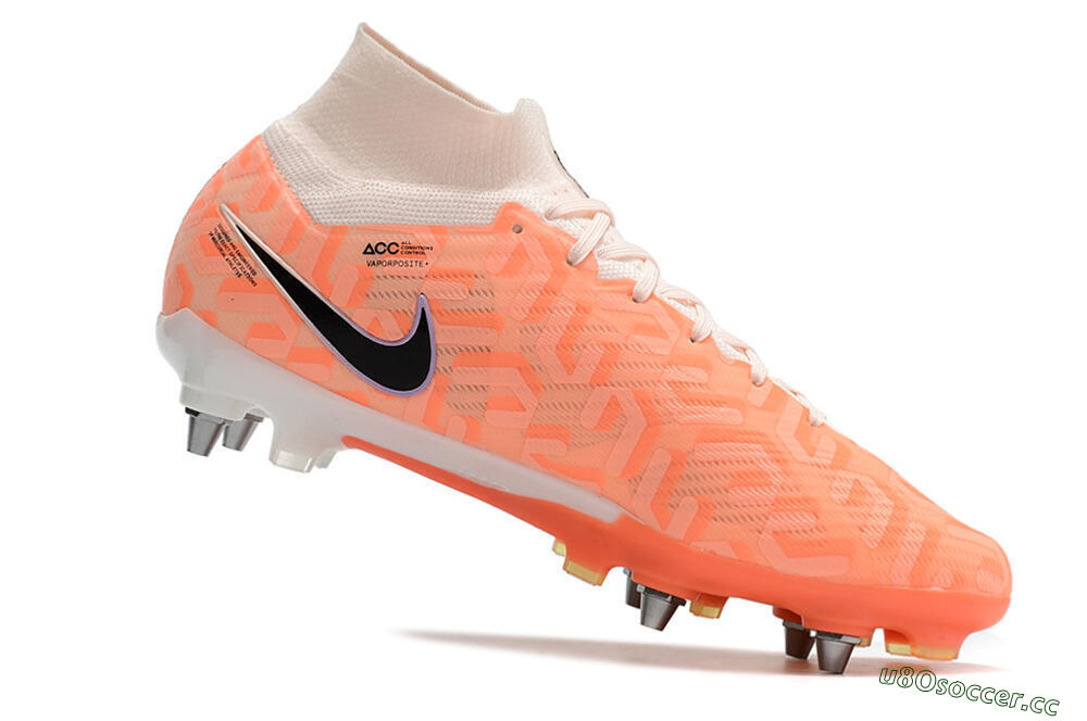 Men's Nike Air Zoom Mercurial Superfly 9 Elite SG Soft Ground High-Tops Football Boots - Orange/Black/Purple/Yellow 4
