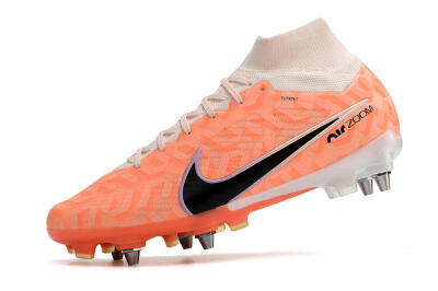 Men's Nike Air Zoom Mercurial Superfly 9 Elite SG Soft Ground High-Tops Football Boots - Orange/Black/Purple/Yellow