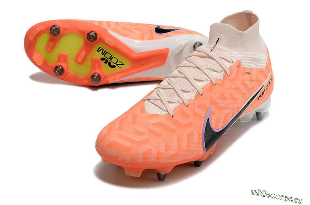 Men's Nike Air Zoom Mercurial Superfly 9 Elite SG Soft Ground High-Tops Football Boots - Orange/Black/Purple/Yellow 3