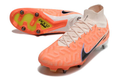 Men's Nike Air Zoom Mercurial Superfly 9 Elite SG Soft Ground High-Tops Football Boots - Orange/Black/Purple/Yellow