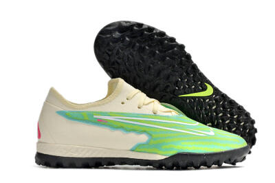 Men's Nike React Phantom GX Pro TF Artificial Turf Low-Tops Football Shoes - Green/Beige/Black