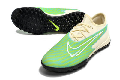 Men's Nike React Phantom GX Pro TF Artificial Turf Low-Tops Football Shoes - Green/Beige/Black